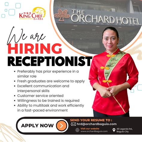 hotel hiring baguio|The Orchard Hotel Baguio Careers .